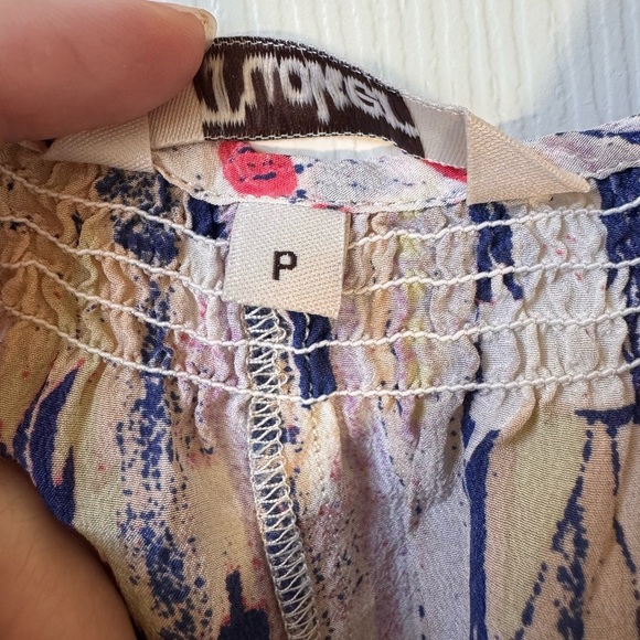 Tucker sleeveless Dress aztec print Scoop neck 100% silk maxi/midi dress Petite - Picture 7 of 11